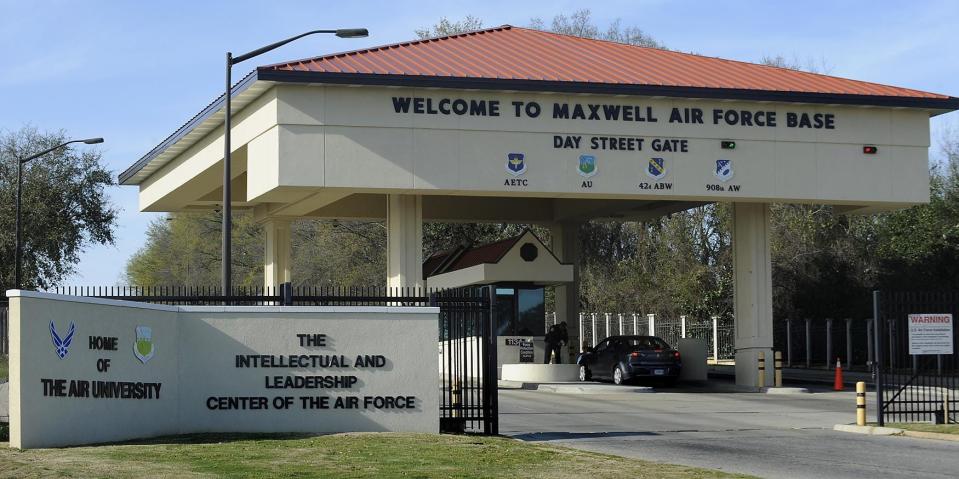 The Day Street Gate at Maxwell Air Force Base in Montgomery, Ala.