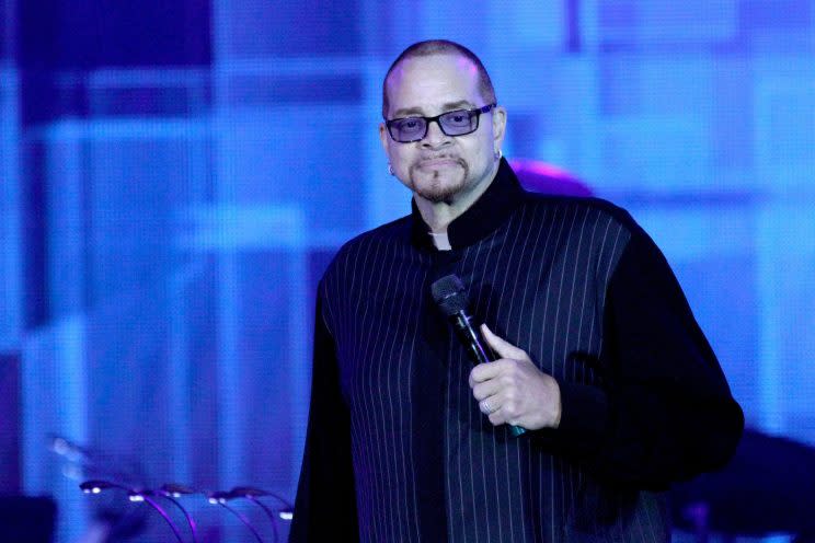 Comedian Sinbad onstage at Muhammad Ali's Celebrity Fight Night XXII on April 8, 2016, at the JW Marriott Phoenix Desert Ridge Resort & Spa in Phoenix (Photo: Mike Moore/Getty Images for Celebrity Fight Night)