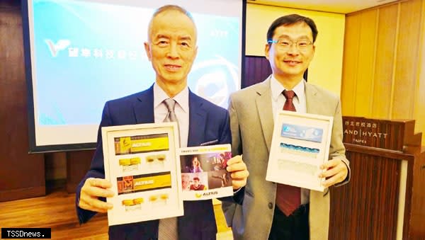 望隼科技董事長黃修權（左）、總經理石安（右）對今年營運持樂觀看法。