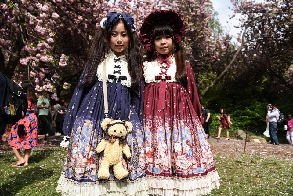 Women in costume at Lolita-style fashion show