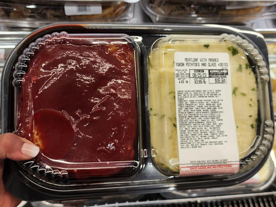 Meatloaf and mashed potatoes at Costco