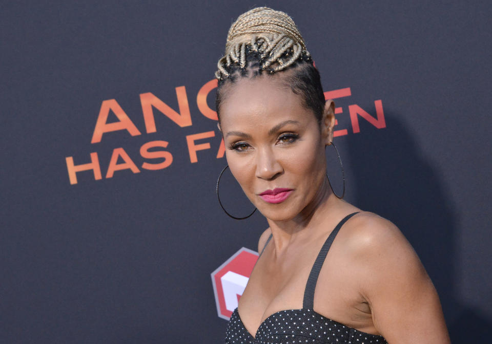 Jada Pinkett Smith at the ANGEL HAS FALLEN World Premiere held at the Regency Village Theatre in Westwood, CA on Tuesday, August 20, 2019. (Photo By Sthanlee B. Mirador/Sipa USA)