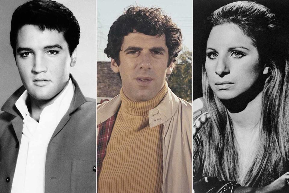 <p>Bettmann/Getty; Henry Gris/FPG/Getty; Gems/Redferns</p> Elvis Presley (left), Elliott Gould (center) and Barbra Streisand (right)