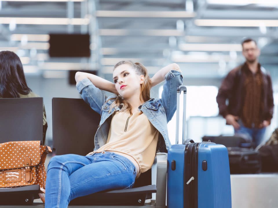 Take advantage of airports and your long-haul flight by getting some valuable sleep. Source: Getty