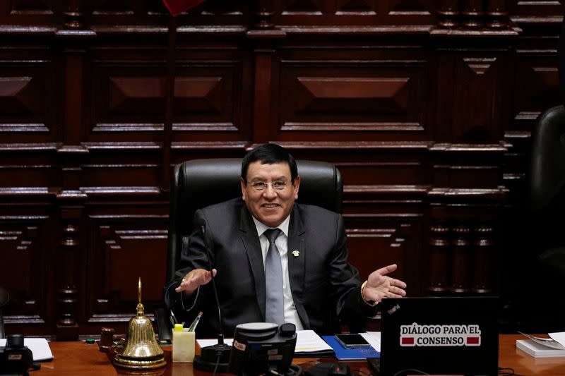 Members of Peru's Congress debate a motion to impeach President Boluarte in Lima