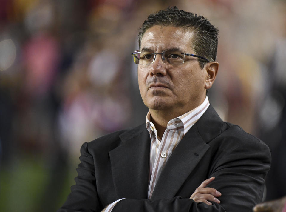 Washington team owner Daniel Snyder is expected to announce that the "Redskins" moniker will be retired as early as Monday. (Photo by Jonathan Newton / The Washington Post via Getty Images)
