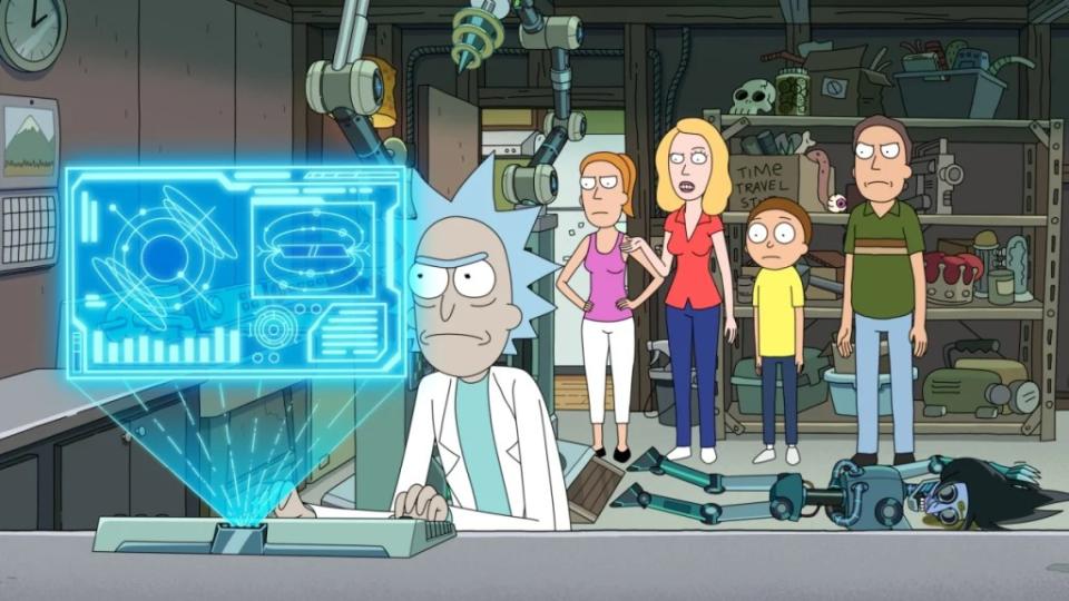Rick, Summer, Beth and Morty in "Rick and Morty"