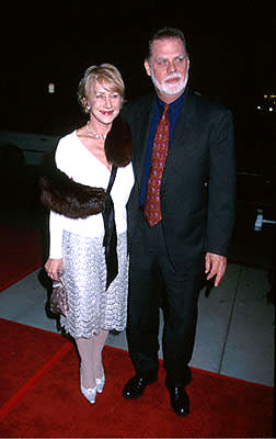 Helen Mirren and Taylor Hackford at the Beverly Hills premiere of Castle Rock's Proof Of Life