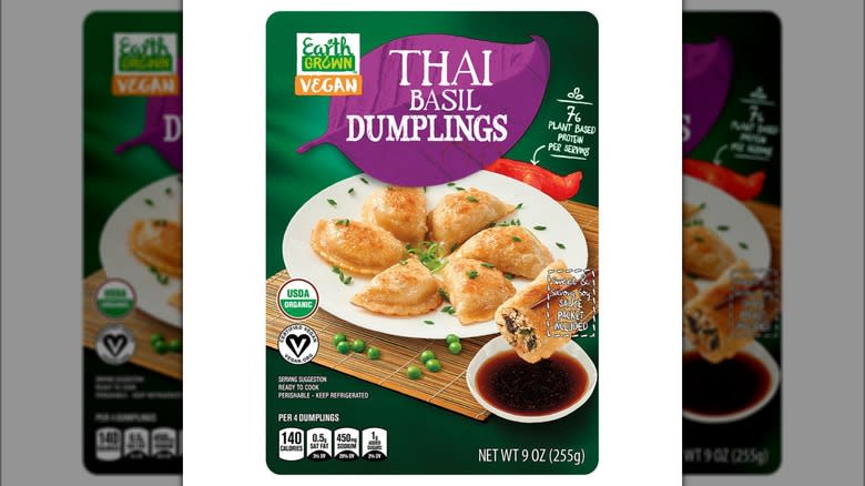 Box of basil dumplings