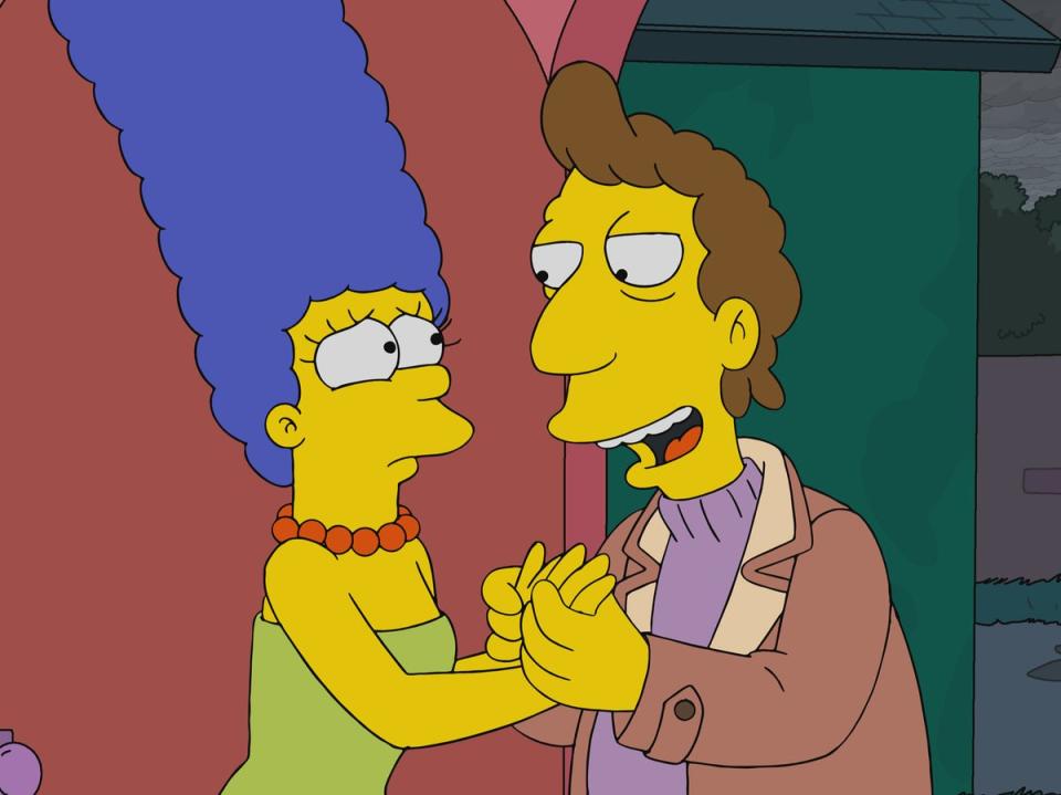 Marge Simpson and Jacques in the latest episode, ‘Pin Gal' (FOX/Disney)