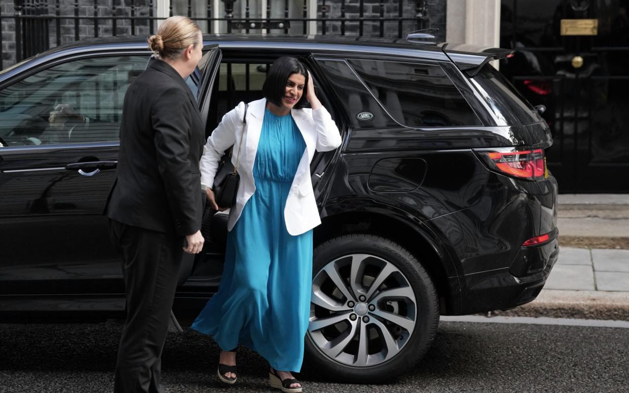 Shabana Mahmood, the Justice Secretary, arrives in Downing Street this morning