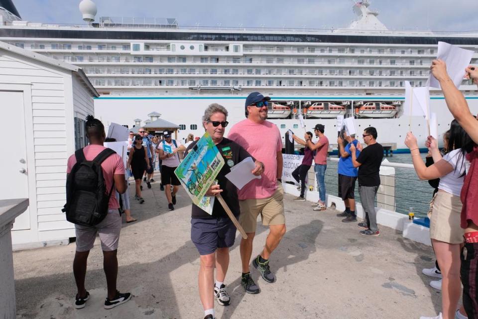 Two cruise ships arrived in Key West on Nov. 27, 2021, marking the return of cruise ships to the island since March 2020, when cruising came to a sudden halt at the start of the pandemic. 