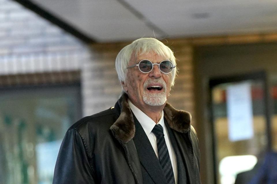 Former Formula One boss Bernie Ecclestone arrives at Southwark Crown Court (Yui Mok/PA) (PA Wire)