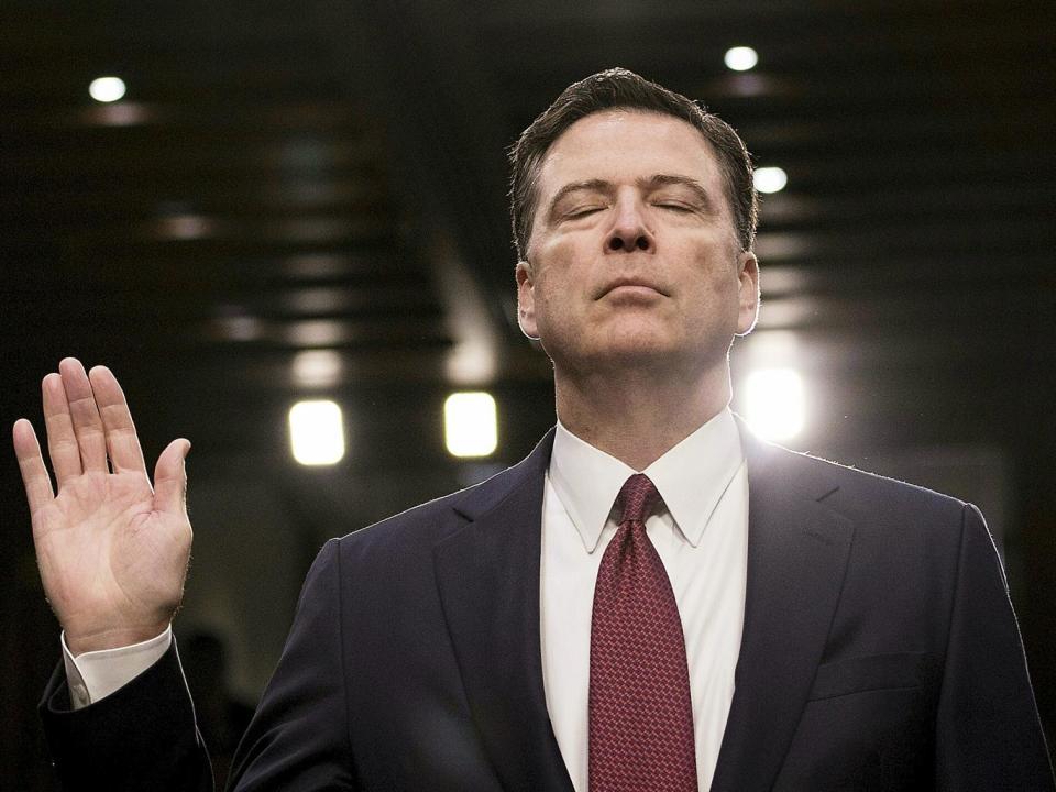 Former FBI director James Comey led the investigation into Ms Clinton use of a private email server (Getty Images)