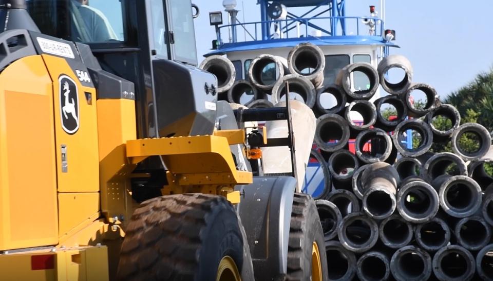 This transport will help marine life in habitats off the coast of eastern Florida.