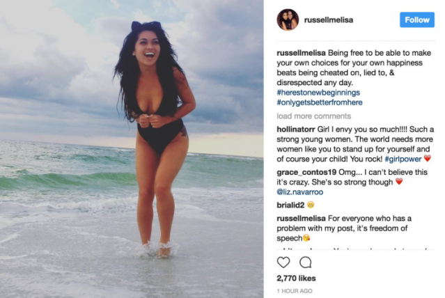 Addison Russell's wife Melisa roasted him on Instagram for