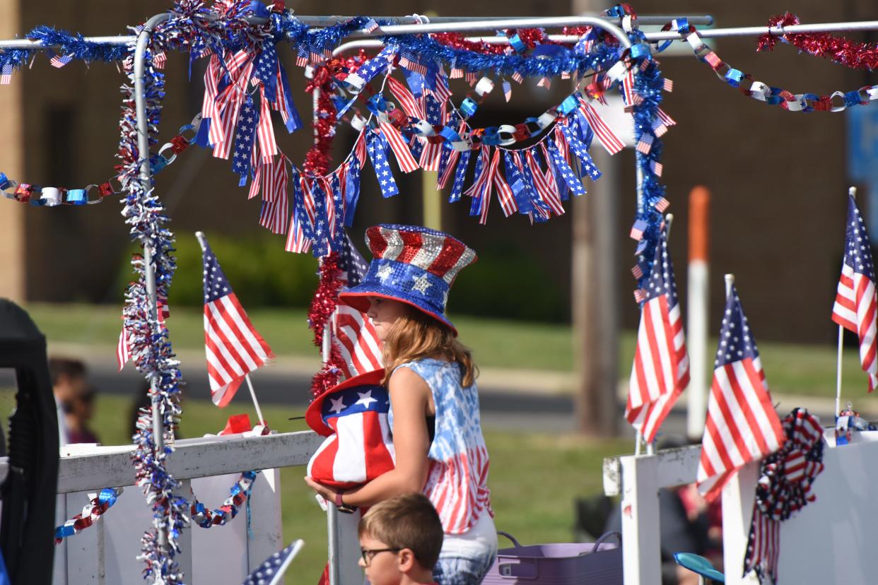 Stars and Stripes abound in this patriotic display at the 2021 Labor Day Parade in Mansfield.