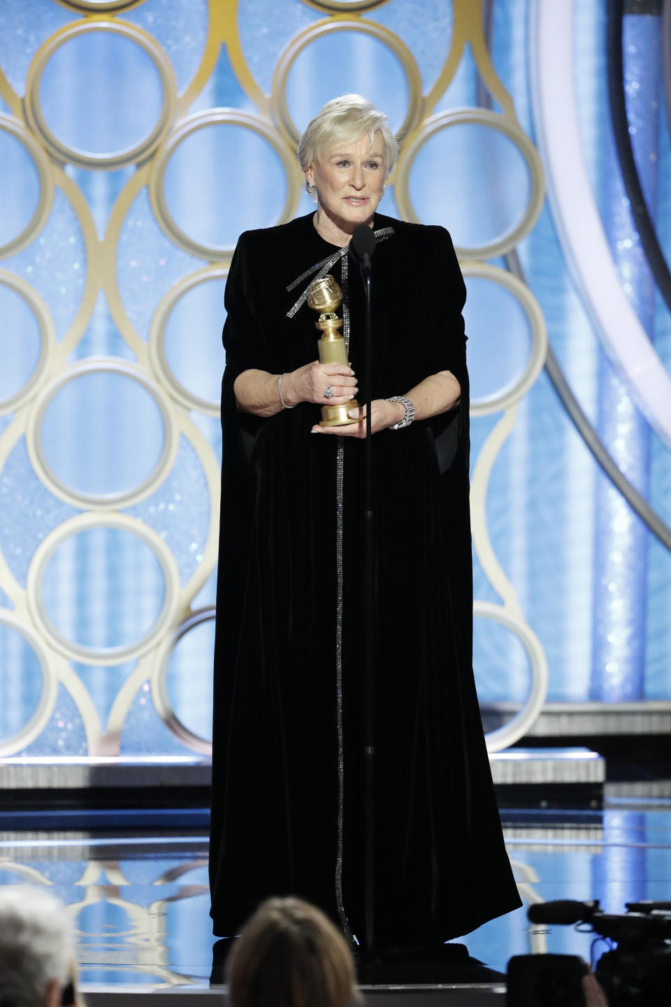 Glenn Close, winner of Best Actress - Motion Picture, Drama, accepts her award during the 76th Annual Golden Globe Awards.