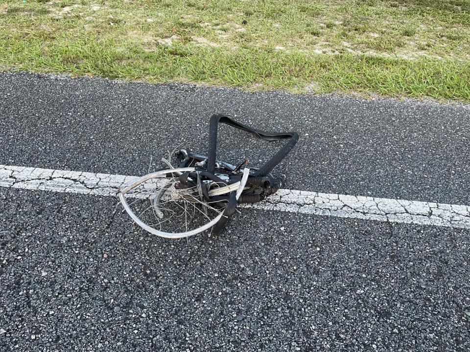 The man riding this bicycle was killed in the pre-dawn hours Friday on U.S. 441 South in Summerfield.