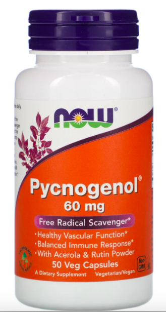 Now Foods, Pycnogenol, 60 mg, 50 Veg Capsules, SG$37.21. PHOTO: iHerb