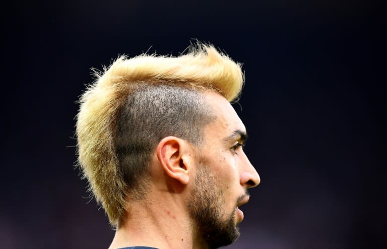 Paris Saint-Germain's Argentinian forward Javier Pastore pictured during his team's French L1 match against Montpellier at the Parc des Princes stadium in Paris on April 22, 2017