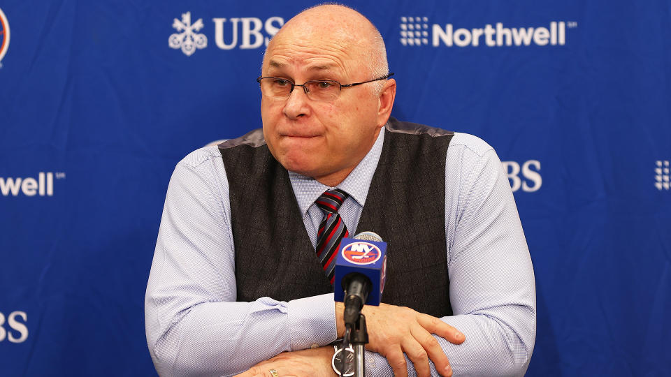 The New York Islanders have fired head coach Barry Trotz. (Photo by Mike Stobe/NHLI via Getty Images)