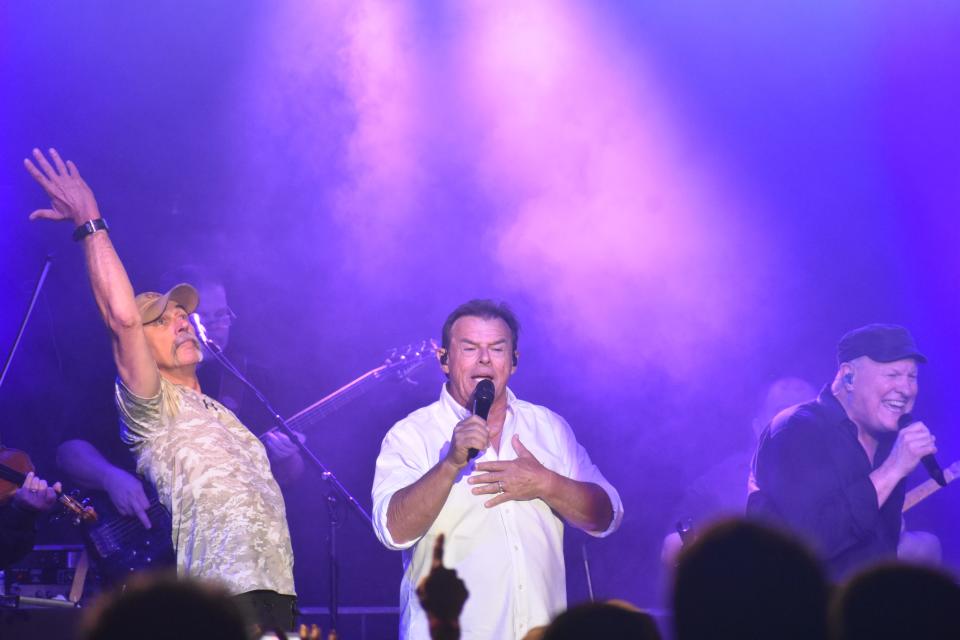 Sammy Kershaw, Aaron Tippin and Collin Raye from the "Roots and Boots" tour perform onstage at Dockside’s inaugural “Dock Jam” on Saturday, May 20, 2023, in Pocomoke City, Maryland.