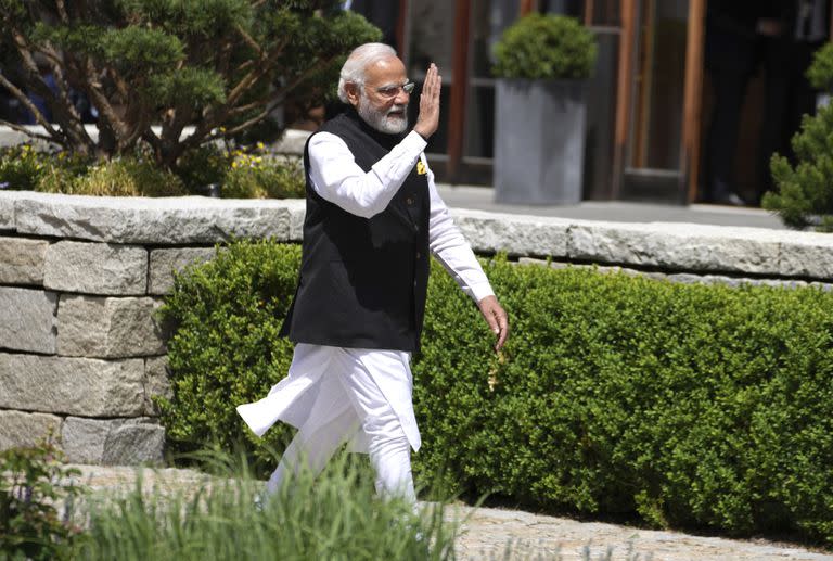 Narendra Modi, primer ministro de la India, durante la cumbre del G-7