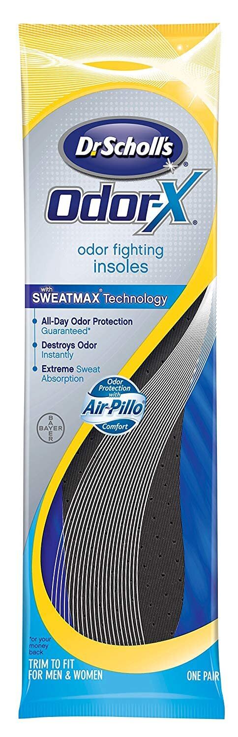 Find&nbsp;<a href="https://www.amazon.com/Dr-Scholls-Fighting-Insoles-Packages/dp/B001EPQ9IM/ref?tag=thehuffingtop-20" target="_blank" rel="noopener noreferrer"></a><strong><a href="https://www.amazon.com/Dr-Scholls-Fighting-Insoles-Packages/dp/B001EPQ9IM/ref?tag=thehuffingtop-20" target="_blank" rel="noopener noreferrer">Dr. Scholls Odor-X Ordor Fighting Insoles 4-pack</a></strong> for $19 on Amazon