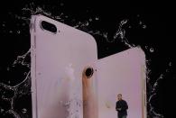 <p>The iPhone 8 and 8 Plus are also water resistant. (Photo by Justin Sullivan/Getty Images) </p>