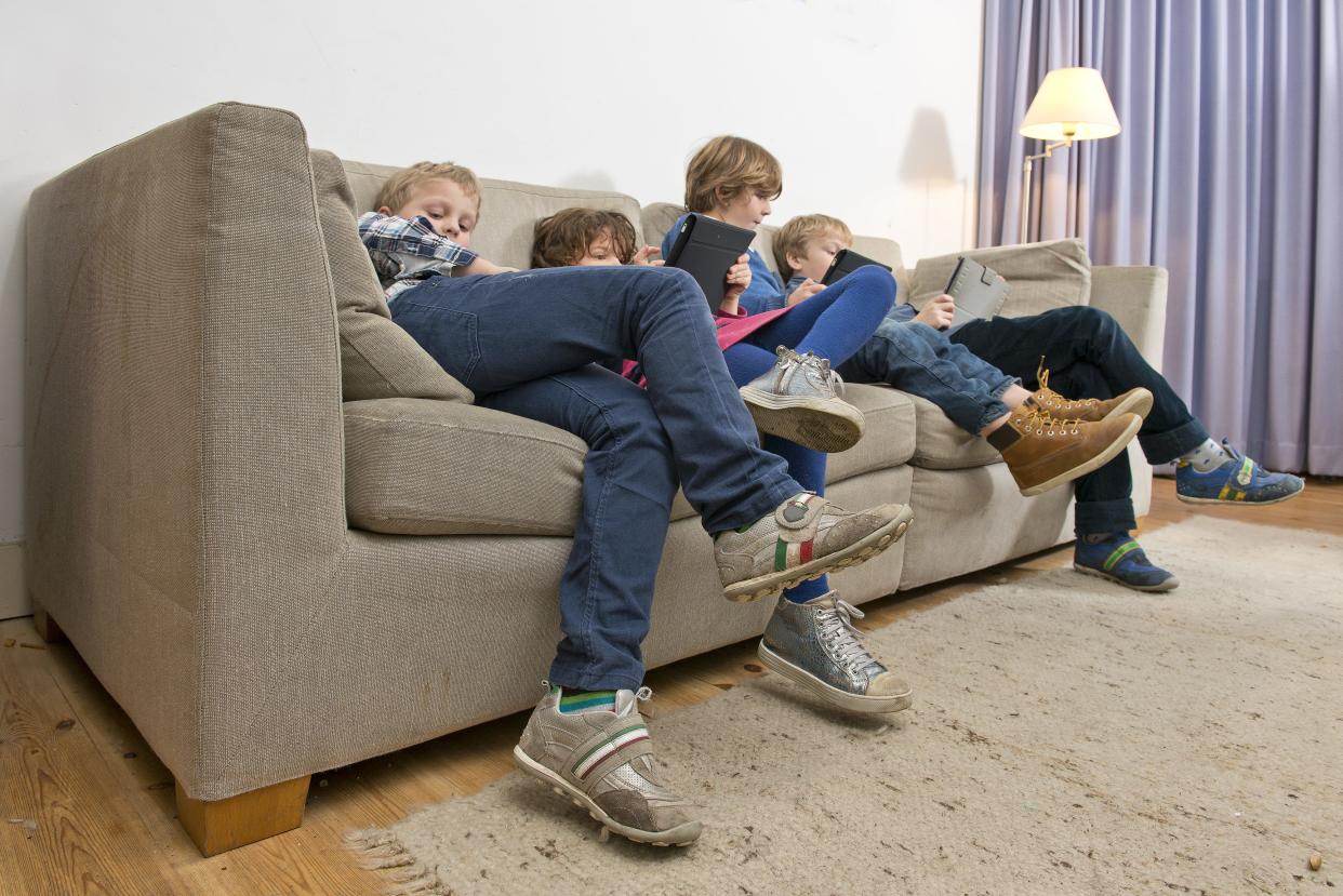 Kids on couch