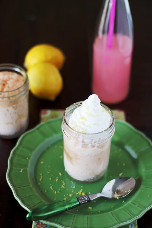 Pink Lemonade Cake in a Jar