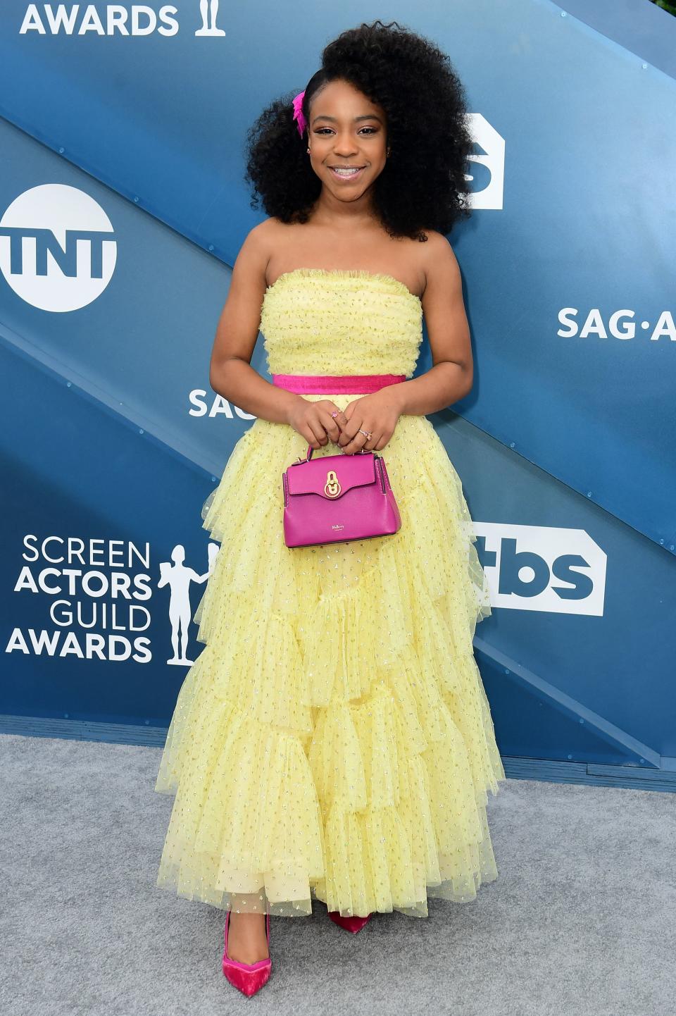 US actress Priah Ferguson arrives for the 26th Annual Screen Actors Guild Awards at the Shrine Auditorium in Los Angeles on January 19, 2020. (Photo by FREDERIC J. BROWN / AFP) (Photo by FREDERIC J. BROWN/AFP via Getty Images)