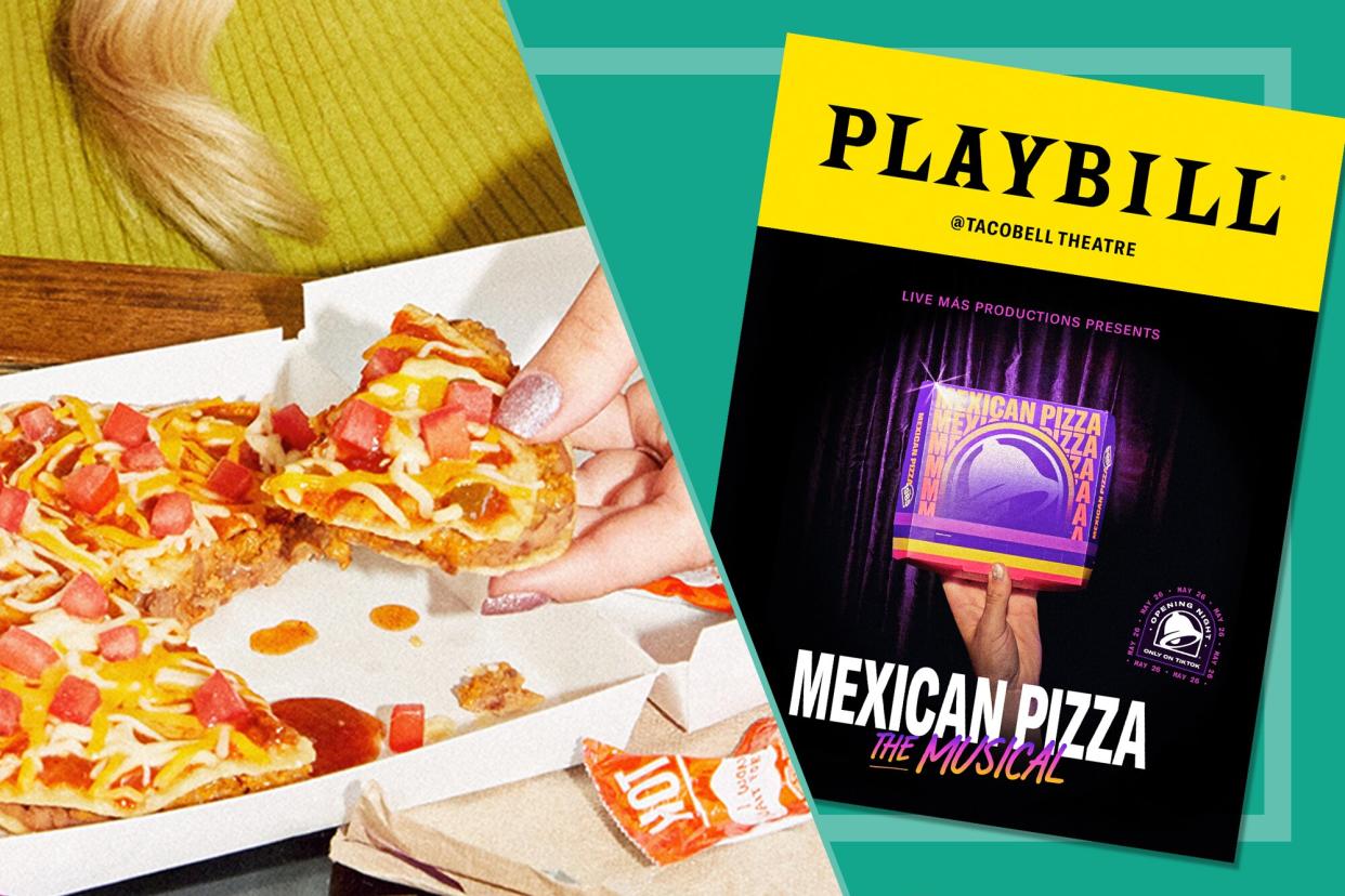 Taco Bell Mexican Pizza and Playbill