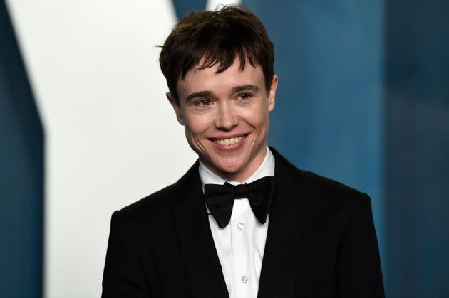 Elliot Page arrives at the 2022 Vanity Fair Oscar Party. (Photo: via Associated Press)