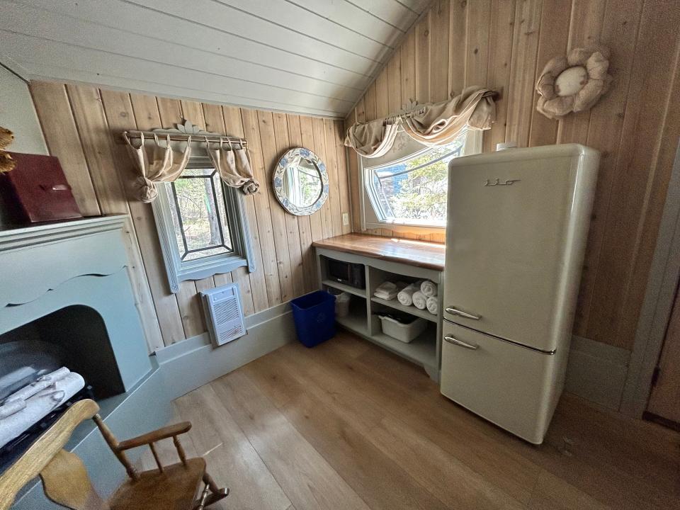 lia's cottage interior, light wood