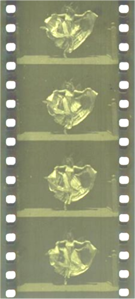 Images similar to this were the “first-reported” projections of live-action pictures moving on a screen ever shown to an audience. This event occurred at 726 E. Main St., Richmond, Indiana, on June 6, 1894.