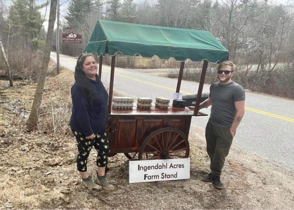 Anna and Eli Ingendahl, of Wells, Maine, purchased this antique cart for their farm on Hiltons Lane earlier this year. On Saturday, May 14, 2022, it was stolen.