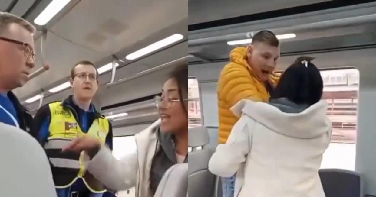 Latina se defiende y encara a sujetos que le robaron en España. Foto: Captura de video Facebook vía @Raul Valencia