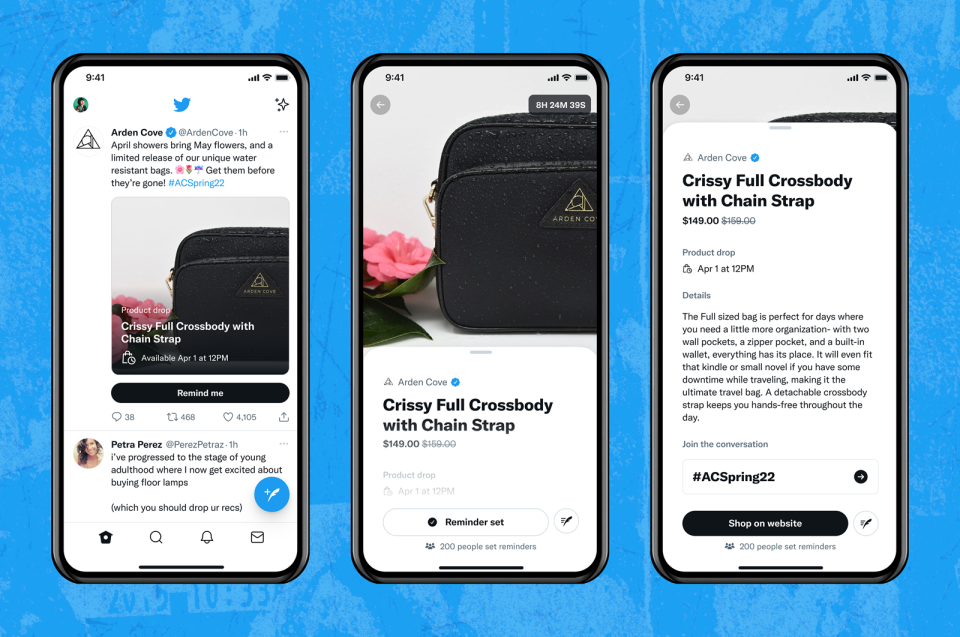 Twitter product drop