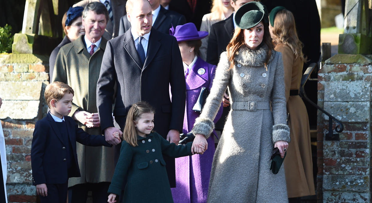 Prince George and Princess Charlotte joined the Duke and Duchess of Cambridge on Christmas Day. [Photo: PA]