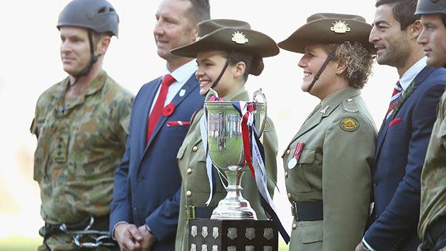 Ceremony at Allianz Stadium.