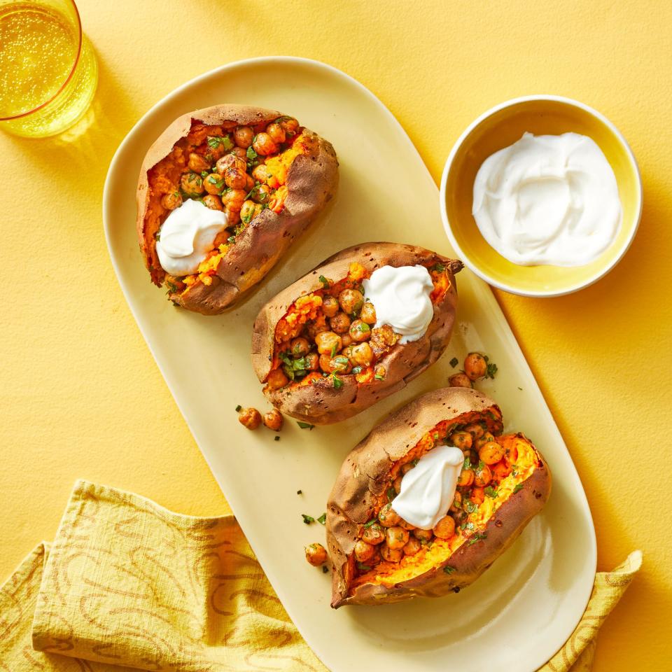 Chickpea-Stuffed Sweet Potatoes