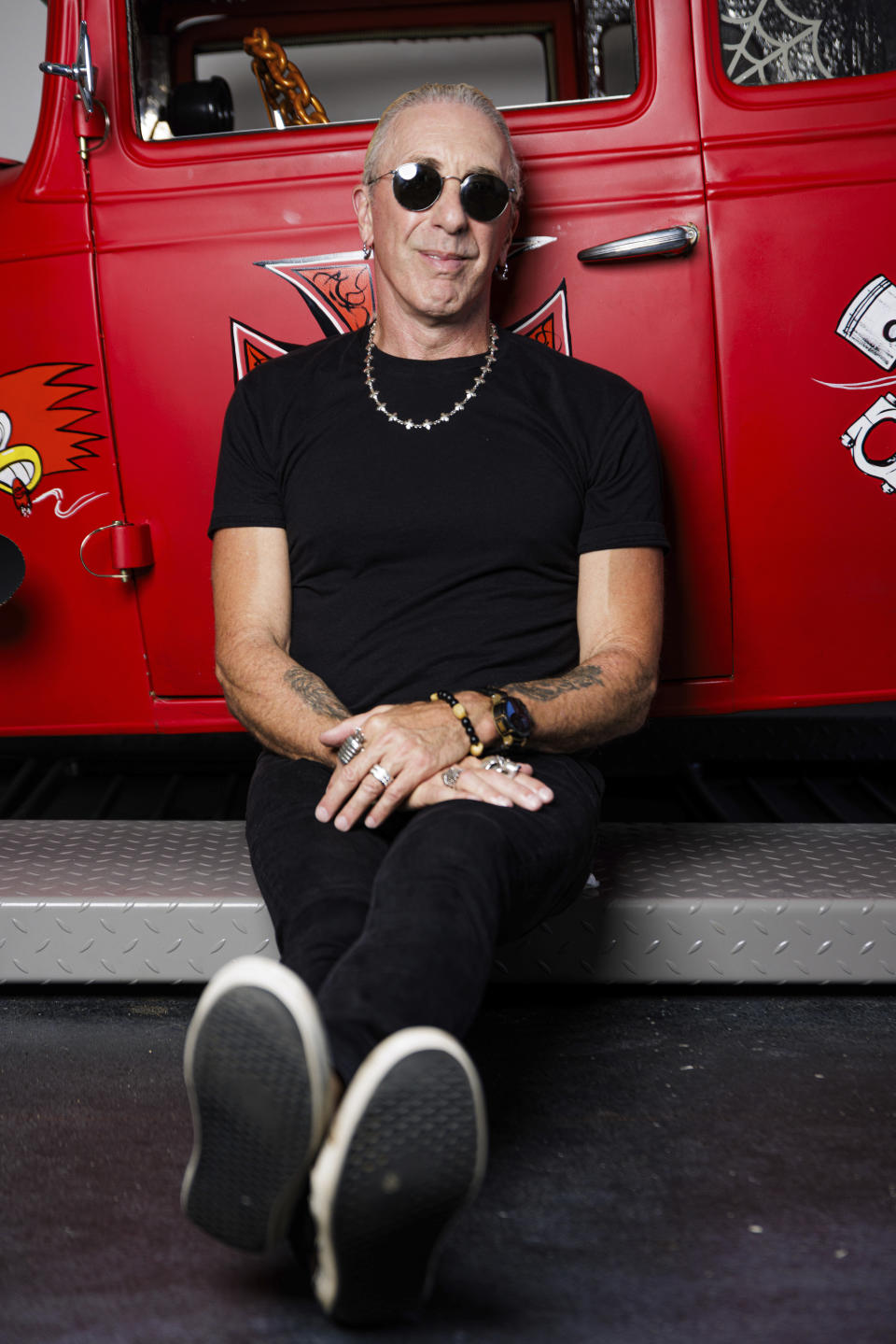 Dee Snider poses for a portrait in Redondo Beach, Calif., on Wednesday, June 21, 2023, to promote his novel "Frats." (Photo by Willy Sanjuan/Invision/AP)