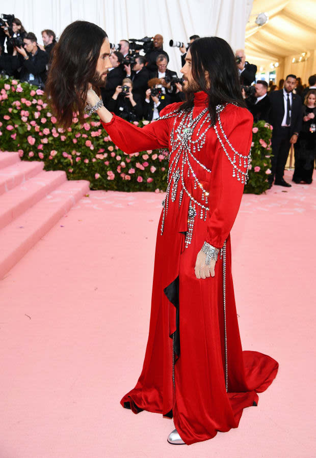 Jared Leto Carried His Own Gucci Head on the Met Gala Red Carpet