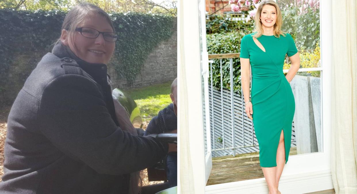 Mary Watkins, 42, saw an incredible 7st weight loss after fearing her sons would be bullied about her size. (Slimming World/SWNS)