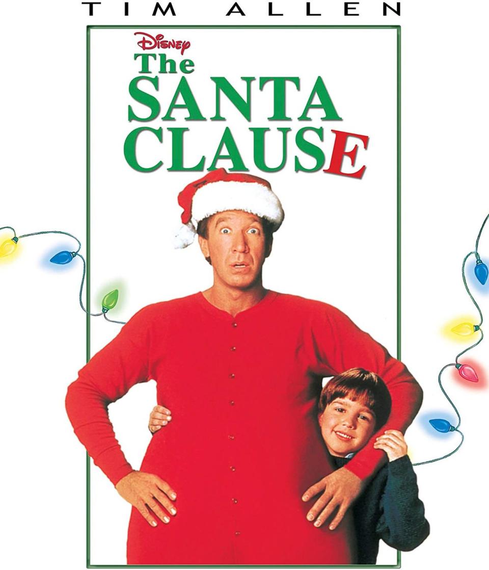 <p>When a divorced businessman (Tim Allen) accidentally kills Santa, he must step in to fill his shoes (not to mention his giant red suit).</p><p><a class="link " href="https://www.amazon.com/Santa-Clause-Tim-Allen/dp/B003QSI7X0/?tag=syn-yahoo-20&ascsubtag=%5Bartid%7C10067.g.38414559%5Bsrc%7Cyahoo-us" rel="nofollow noopener" target="_blank" data-ylk="slk:WATCH NOW;elm:context_link;itc:0;sec:content-canvas">WATCH NOW</a> </p>