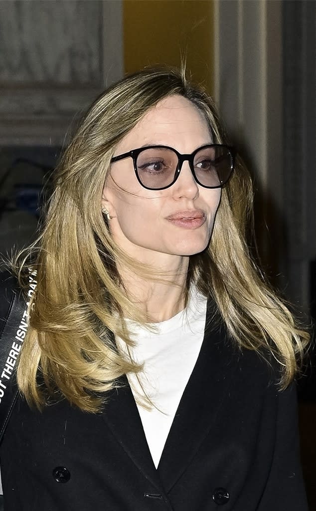 Angelina Jolie Debuts Blonder Hair as She Visits Atelier Jolie Store