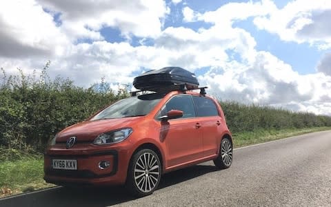 Car with roof rack