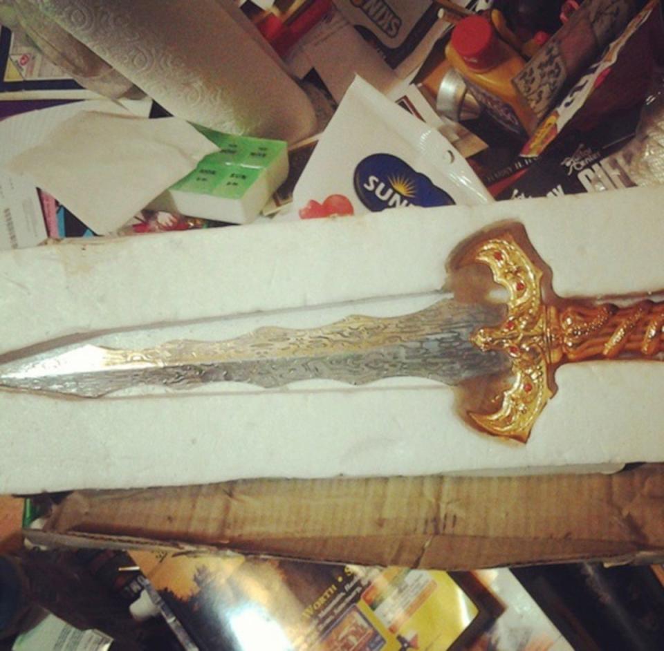 Tanner Lynn Horner boasted about getting this dagger in one online post (Instagram)